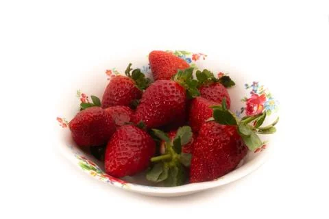 Strawberries on a white background Stock Photos