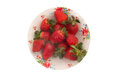 Strawberries on a white background Stock Photos
