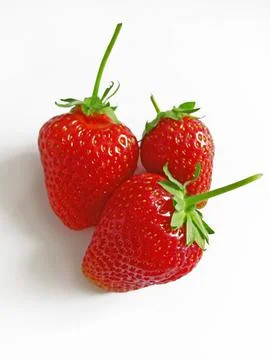 Strawberries on a white background Stock Photos