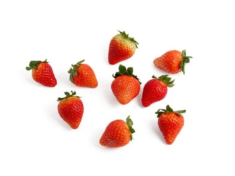 Strawberries on a white background. Stock Photos