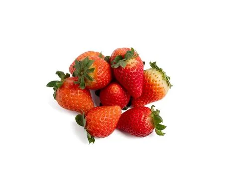 Strawberries on a white background. Stock Photos