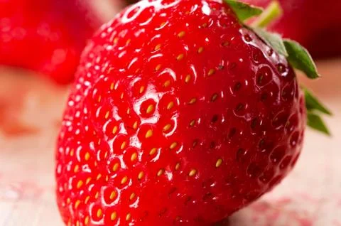 Strawberriy macro Stock Photos