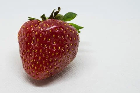 Strawberry Against White Background Stock Photos