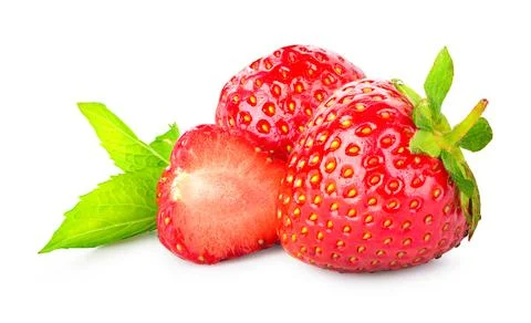 Strawberry and mint Stock Photos