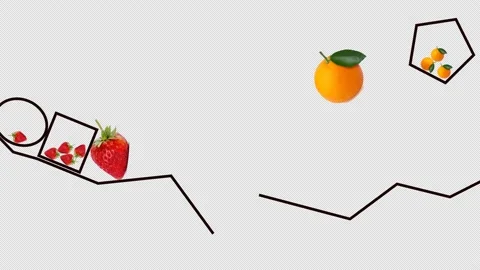 Strawberry and orange Stock Footage 211344294