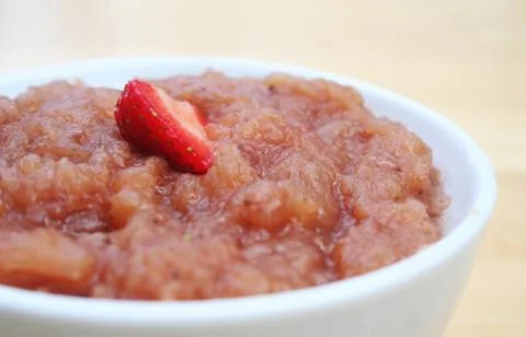 Strawberry applesauce Stock Photos