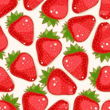 Strawberry background 库存插图