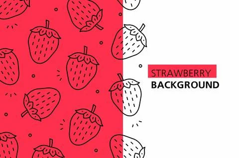 Strawberry background Stock Illustration