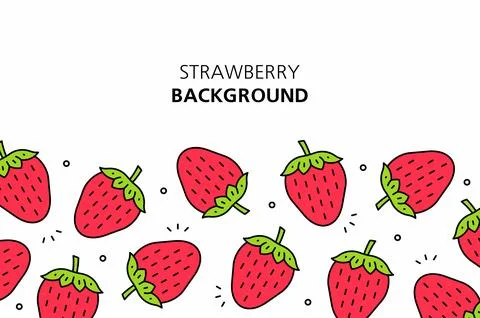 Strawberry background Stock Illustration