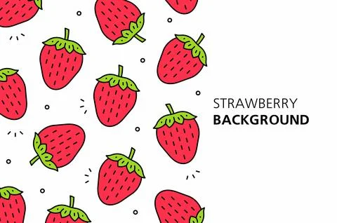 Strawberry background Stock Illustration