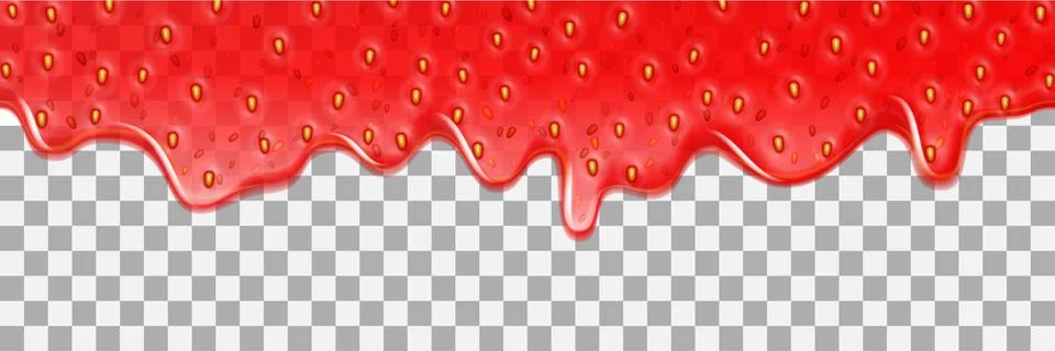 Strawberry background jam vector dripping drop splash texture Stock Illustration