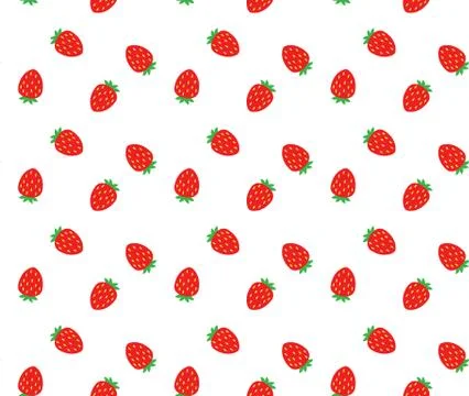 Strawberry  background Seamless.  vector strawberry  pattern Stock Illustration