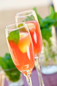 Strawberry Bellini Stock Photos