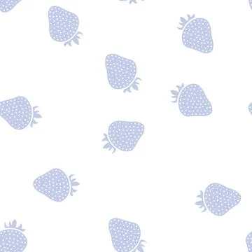 Strawberry berry glyph seamless pattern 스톡 일러스트