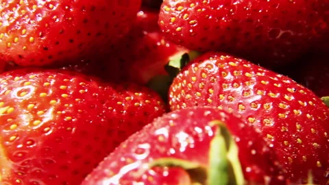 Strawberry berry rotates in a circle. Stock Footage 197023002