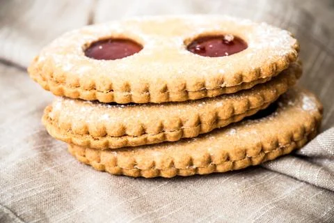 Strawberry biscuit Stock Photos