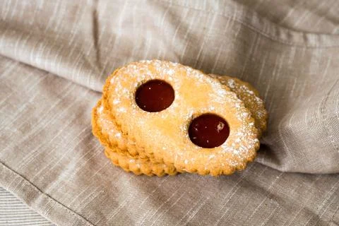 Strawberry biscuit Stock Photos
