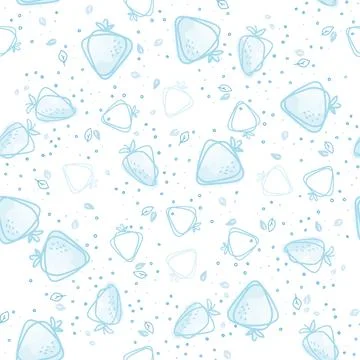 Strawberry blue pattern Stock Illustration