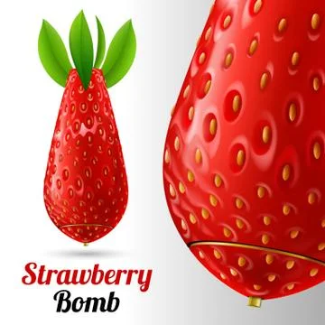 Strawberry bomb Illustrazione stock