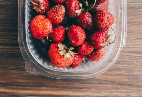 Strawberry In Box Stock Photos