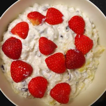 Strawberry breakfast Stock Photos