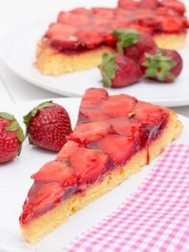 Strawberry cake Stock Photos