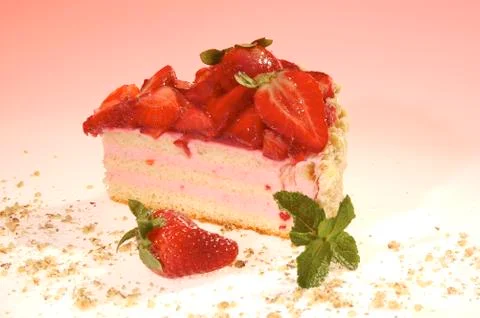 Strawberry cake Stock Photos