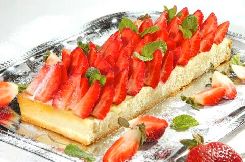 Strawberry cake Stock Photos