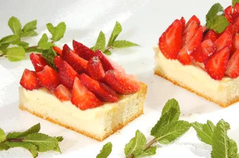 Strawberry cake Stock Photos