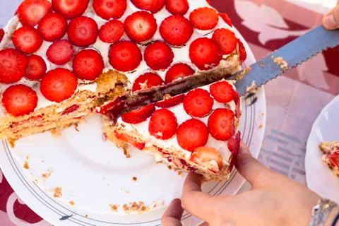 Strawberry cake Stock Photos