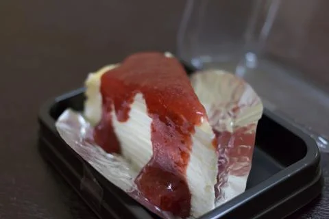 Strawberry on cake Stock Photos