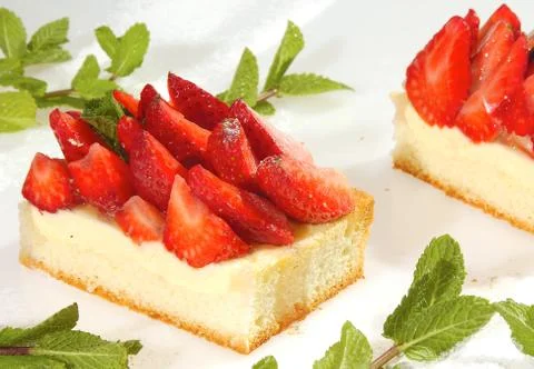 Strawberry cake Stock Photos