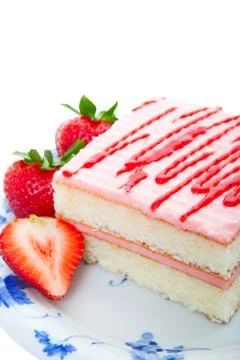 Strawberry cake Stock Photos