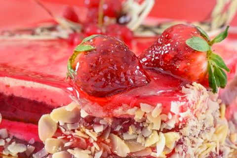Strawberry cake Stock Photos