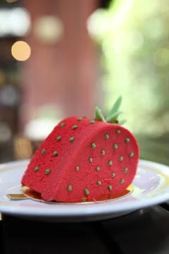 Strawberry cake Stock Photos