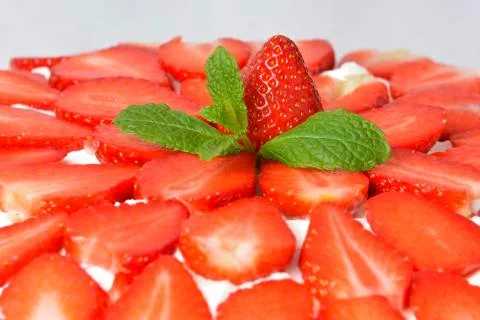 Strawberry cake Stock Photos