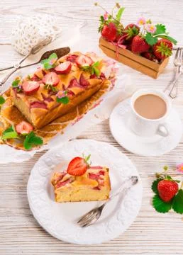 Strawberry cake Stock Photos