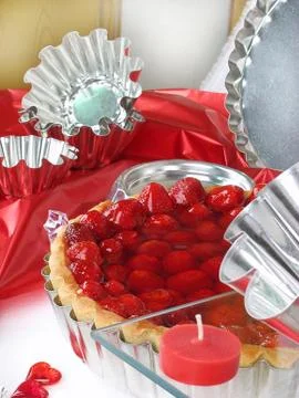 Strawberry cake  Stock Photos