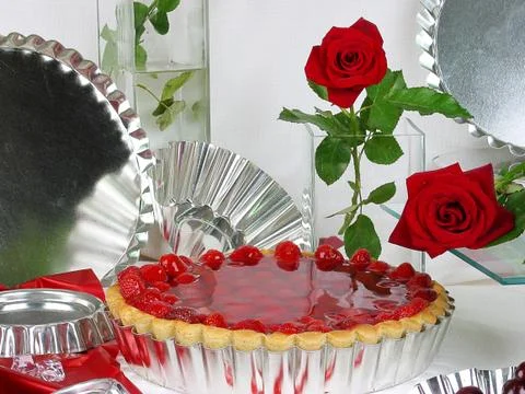 Strawberry cake  Stock Photos