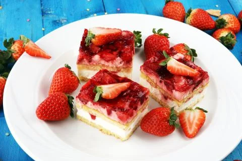 Strawberry cake Stock Photos