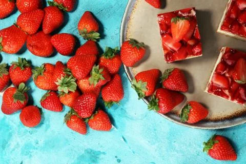 Strawberry cake Stock Photos