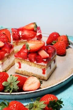 Strawberry cake Stock Photos