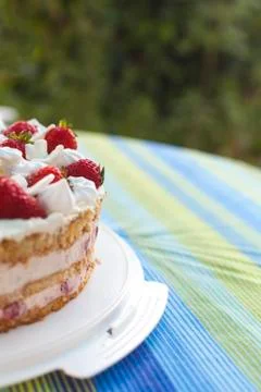 Strawberry cake Stock Photos