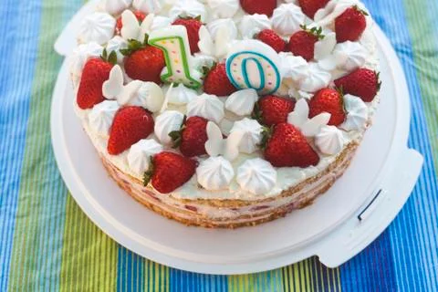 Strawberry cake Stock Photos