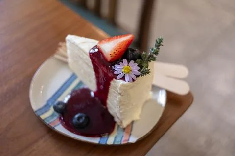 Strawberry cake Stock Photos