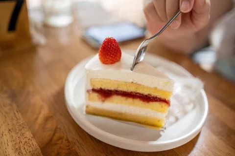 Strawberry cake Stock Photos