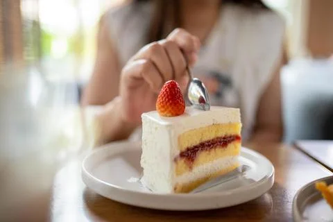 Strawberry cake Stock Photos