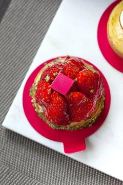 Strawberry cake Stock Photos