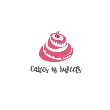 Strawberry cake vector illustration. Stock Illustration