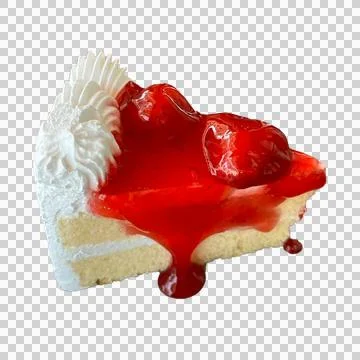 Strawberry cake on white background Фото